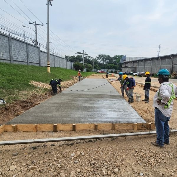 Fundición de concreto de 4,000 psi